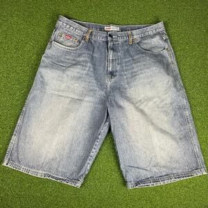 Vintage Y2K Old Skool Jeans Skater Grunge Streetwear Jorts Denim Shorts Sz 38